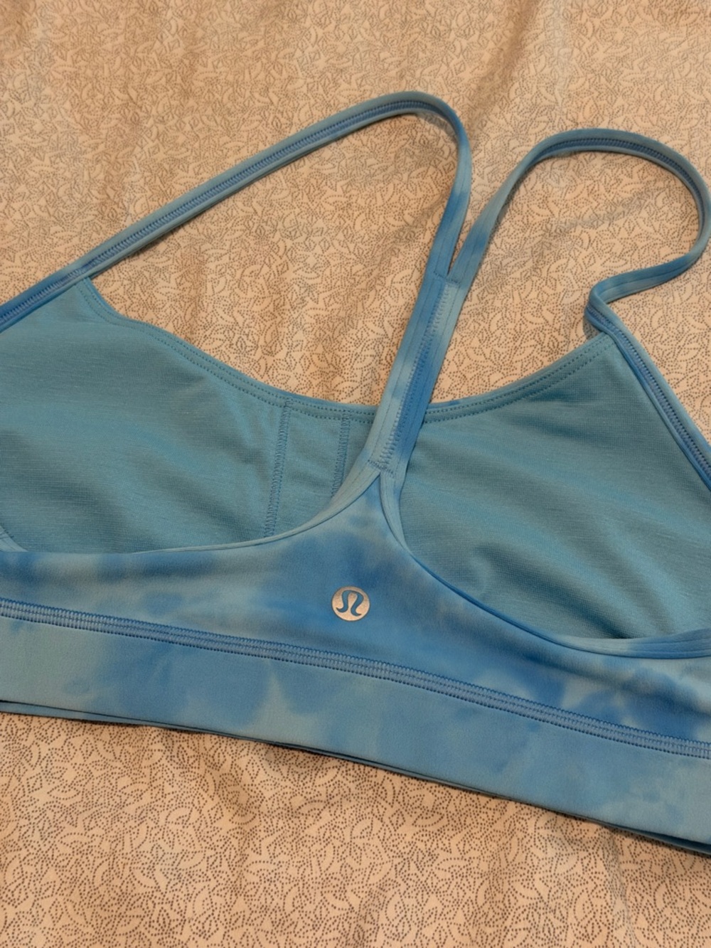 Lululemon Flow Y Bra Nulu Light Support A-C Smoothie Wash Blueberry Multi Size8 - Picture 5 of 8